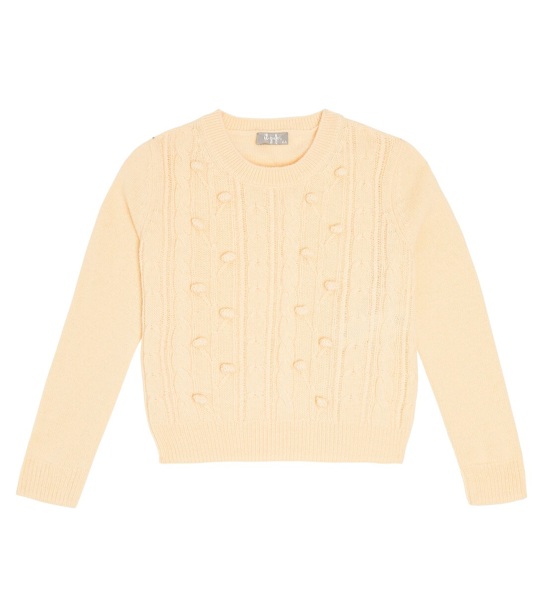 Pullover in lana vergine a trecce | Il Gufo
