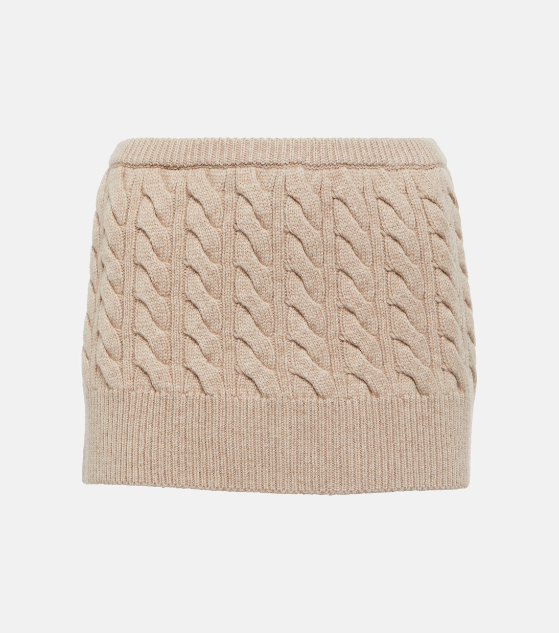 Low-rise wool and cashmere miniskirt | Christopher Esber
