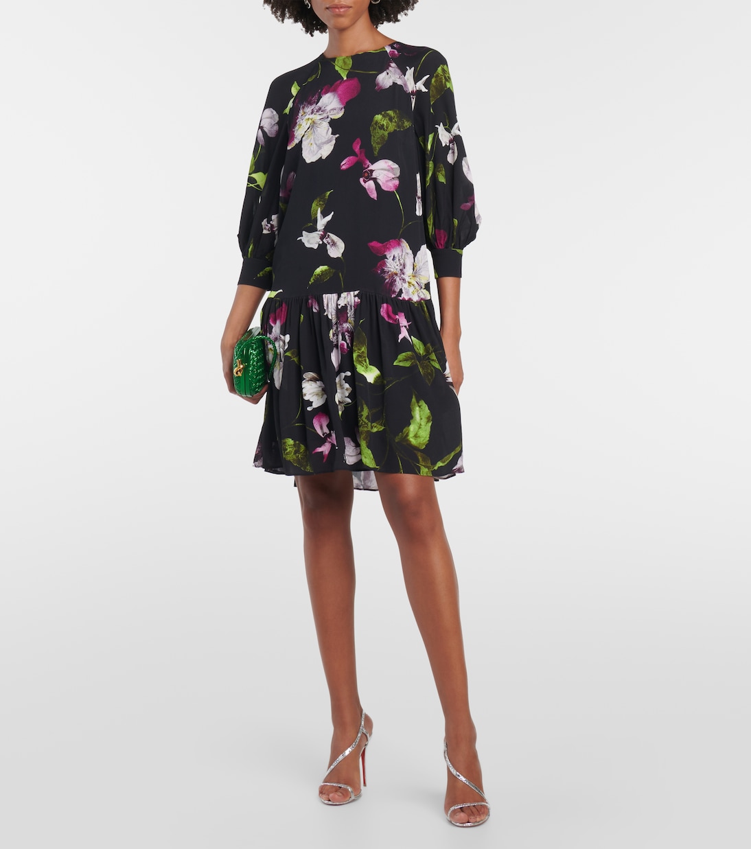 Bedrucktes Minikleid aus Crêpe | Erdem