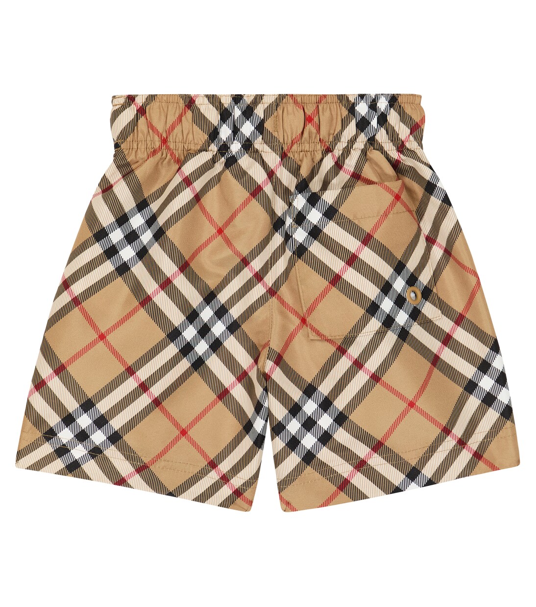 Baby Burberry Check swim trunks in multicoloured Burberry Kids Mytheresa