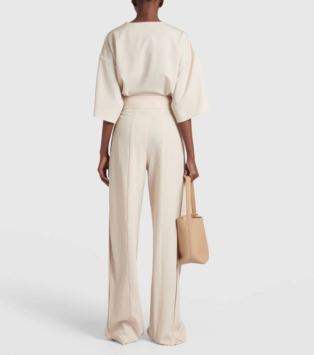 Weite High-Rise-Hose Faye aus Wolle | Fforme