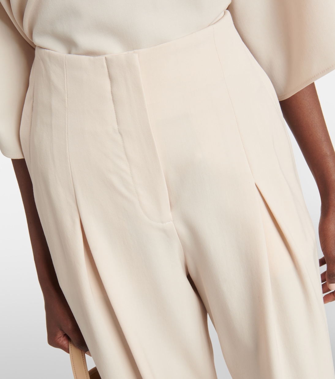 Weite High-Rise-Hose Faye aus Wolle | Fforme