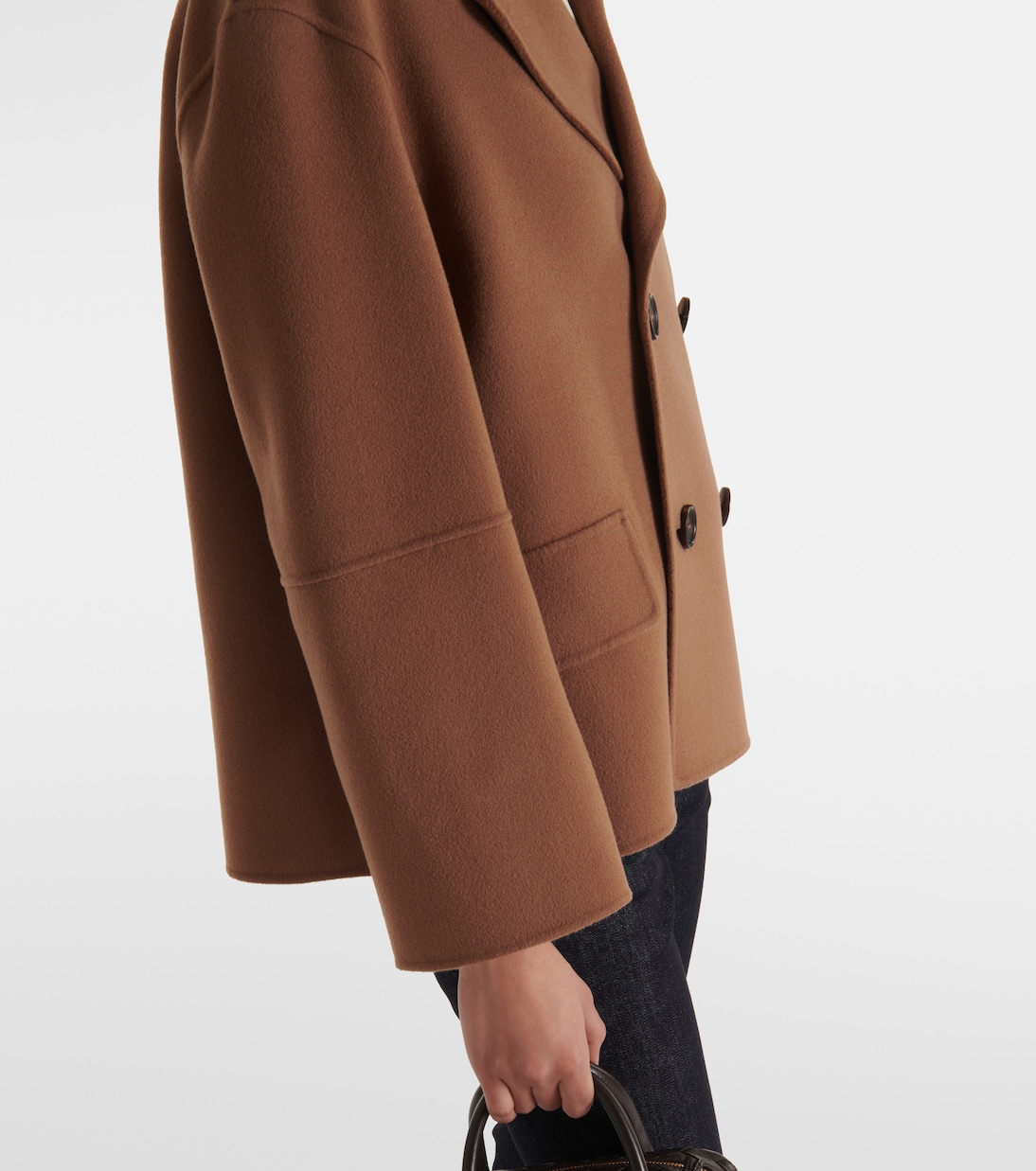Cape double-breasted virgin wool peacoat | 'S Max Mara