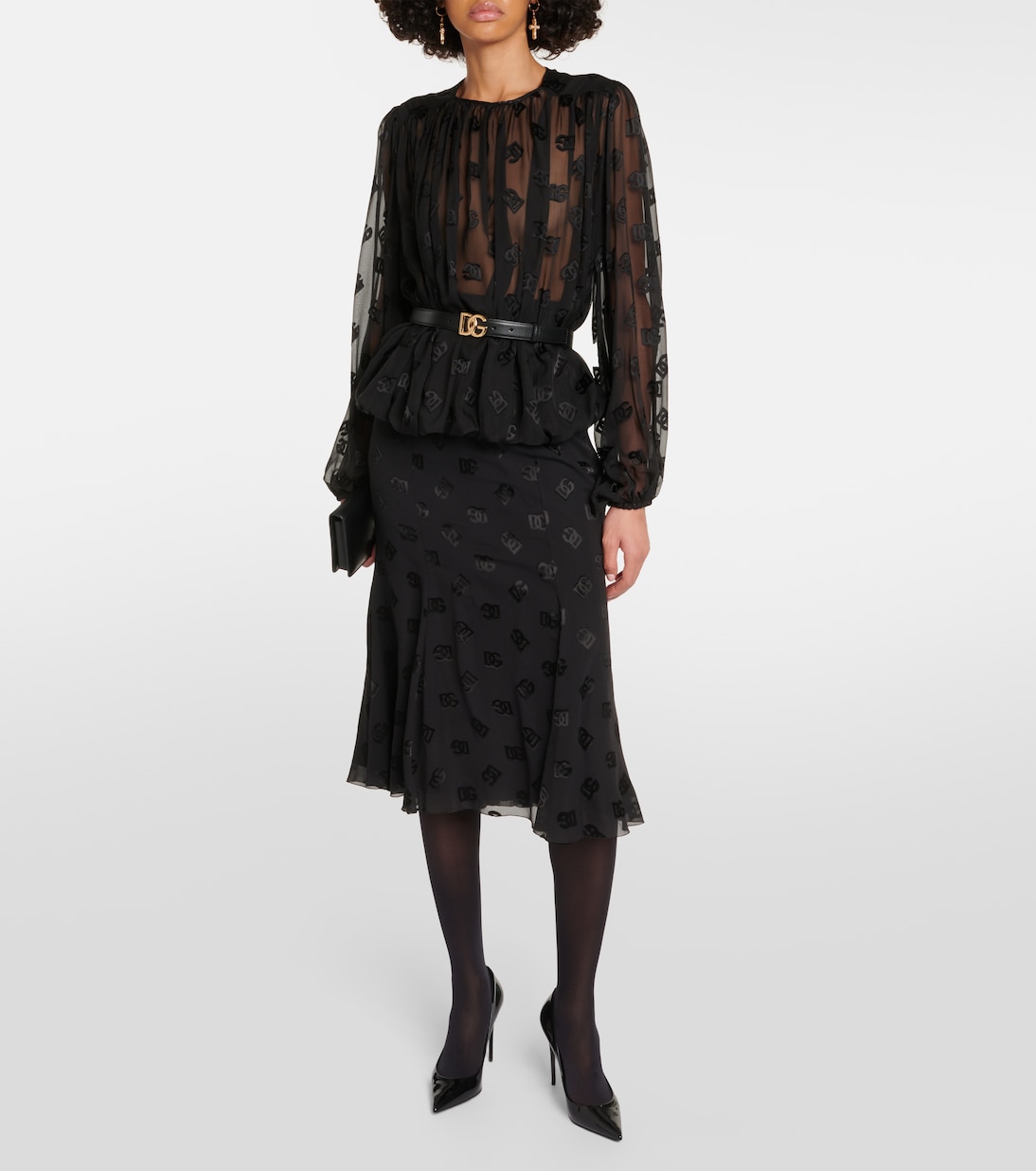 Blusa DG in raso | Dolce&Gabbana
