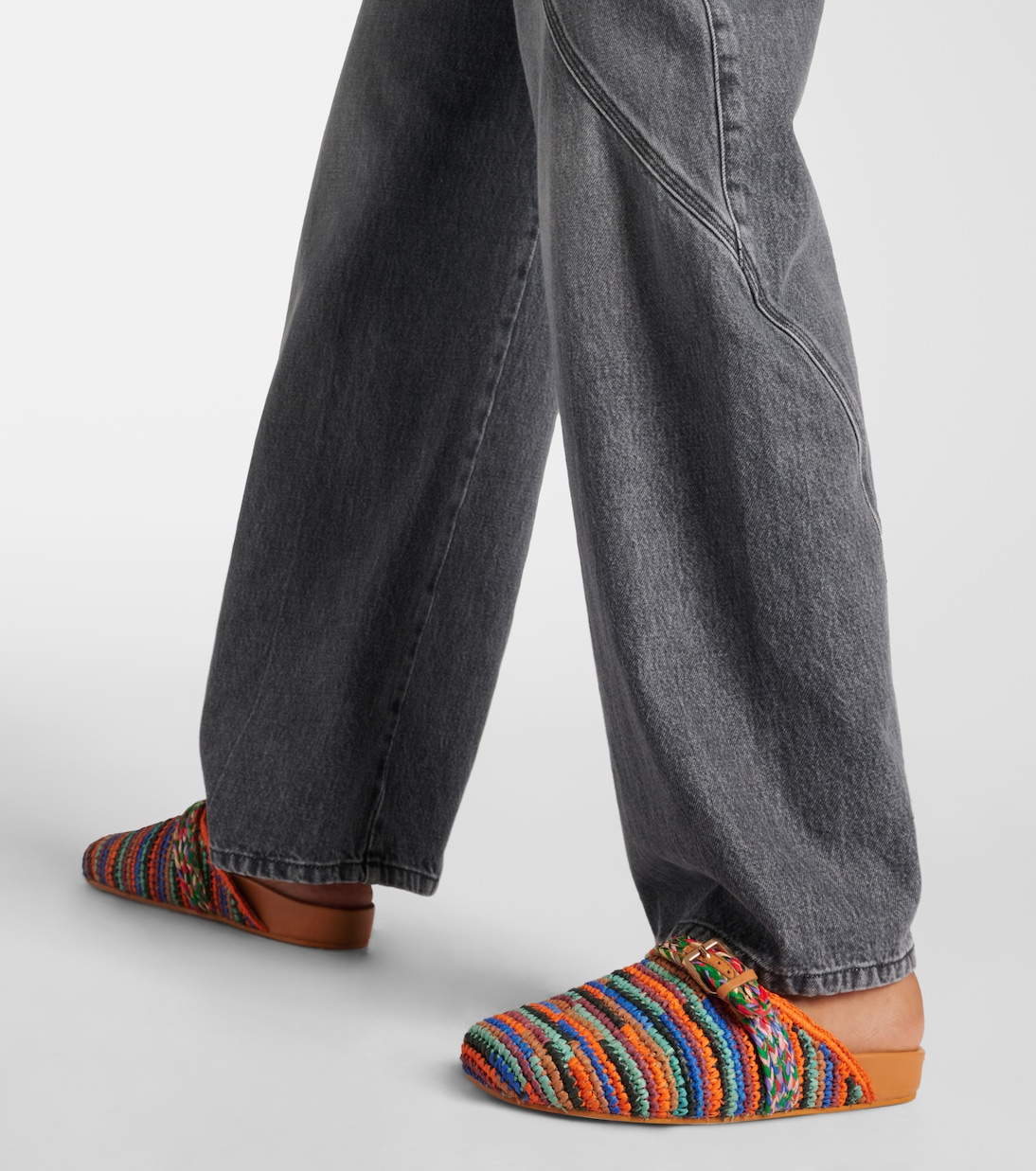 Slippers Quinta aus Raffiabast | Clergerie