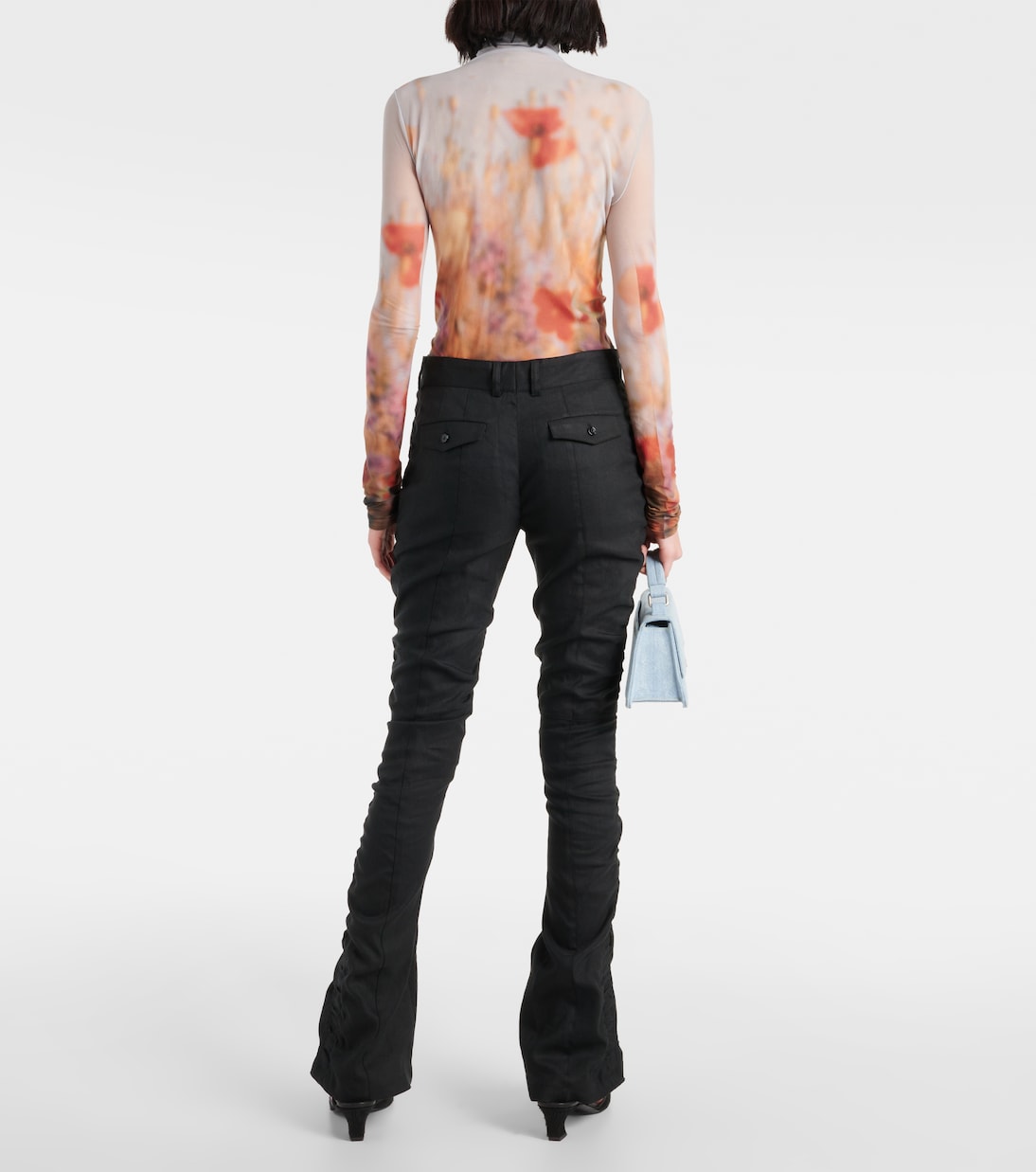 Pantalones flared de mezcla de lino | Acne Studios