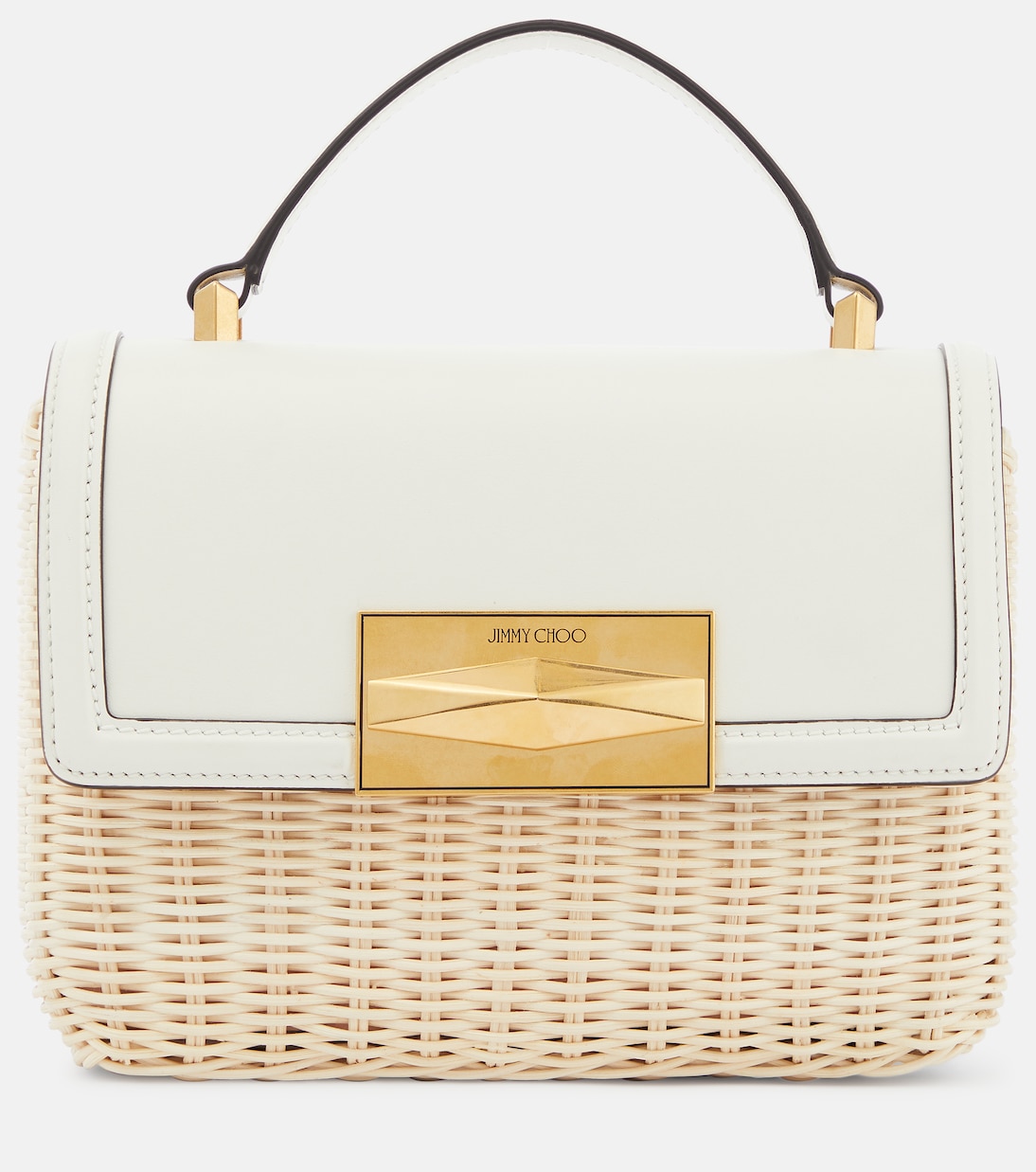 Borsa Diamond in vimini e pelle | Jimmy Choo