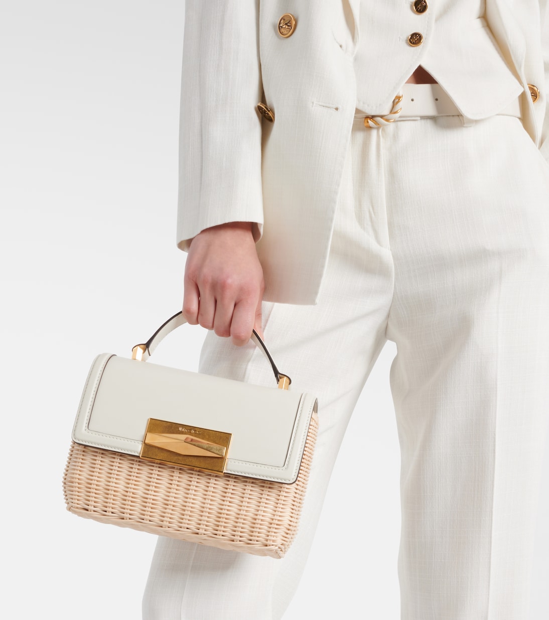 Borsa Diamond in vimini e pelle | Jimmy Choo