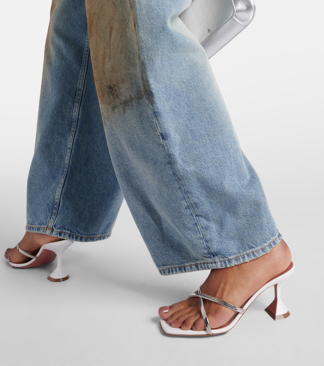 Sandalen Henson 70 mit Leder | Amina Muaddi