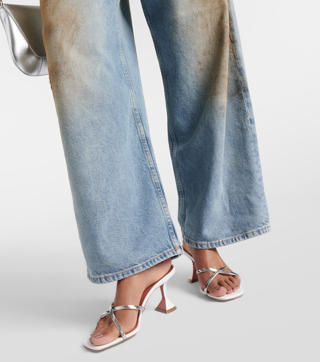 Sandalen Henson 70 mit Leder | Amina Muaddi