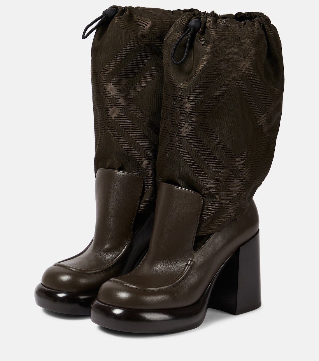 Burberry Check knee-high boots | Burberry