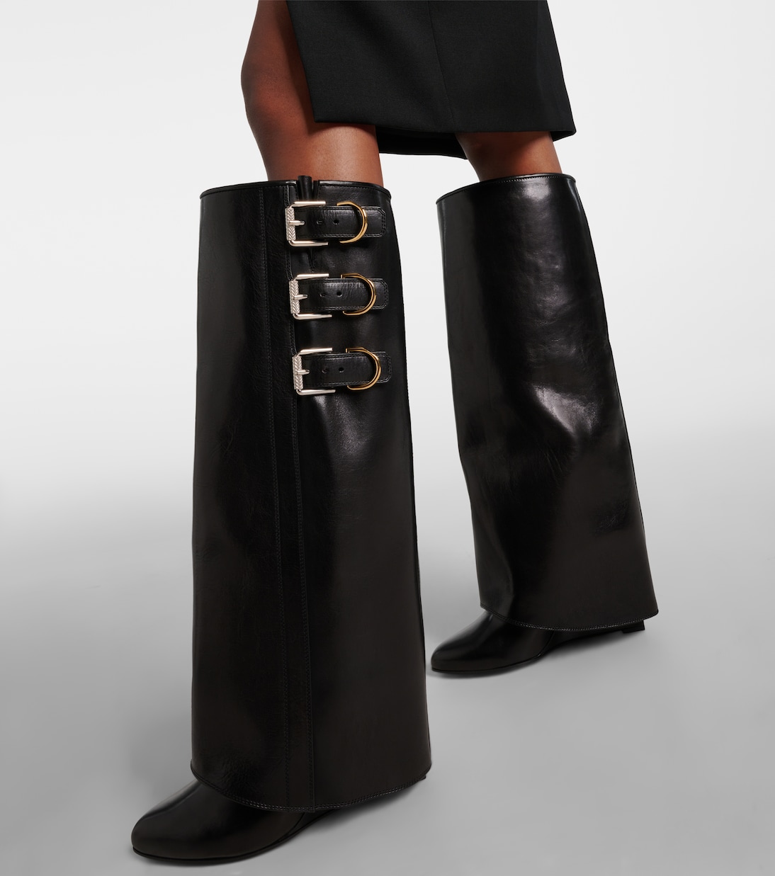 Bottes Shark Lock Buckles 90 en cuir  | Givenchy