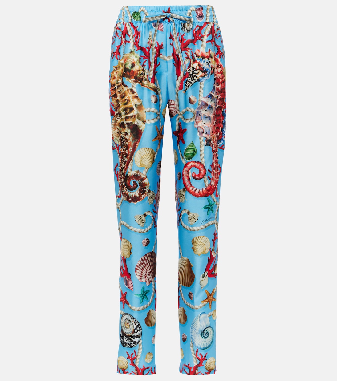 Capri printed silk straight pants | Dolce&Gabbana