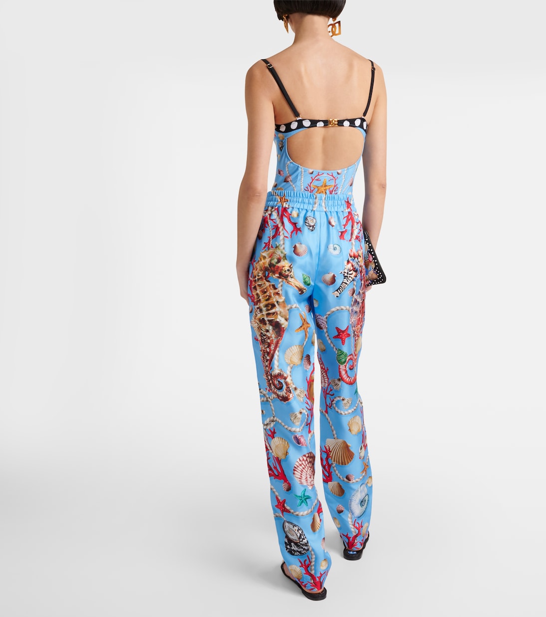 Capri printed silk straight pants | Dolce&Gabbana