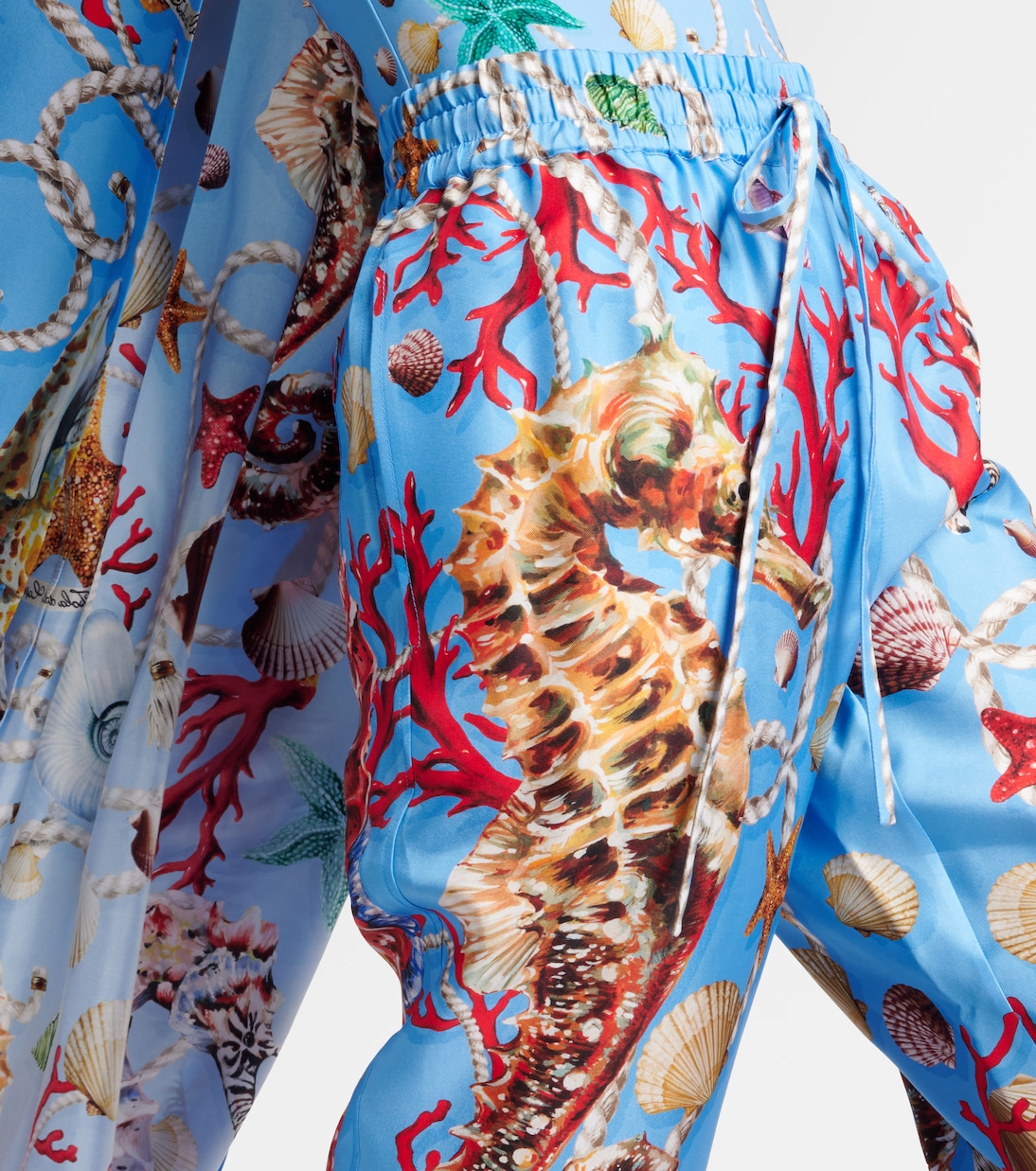Capri printed silk straight pants | Dolce&Gabbana