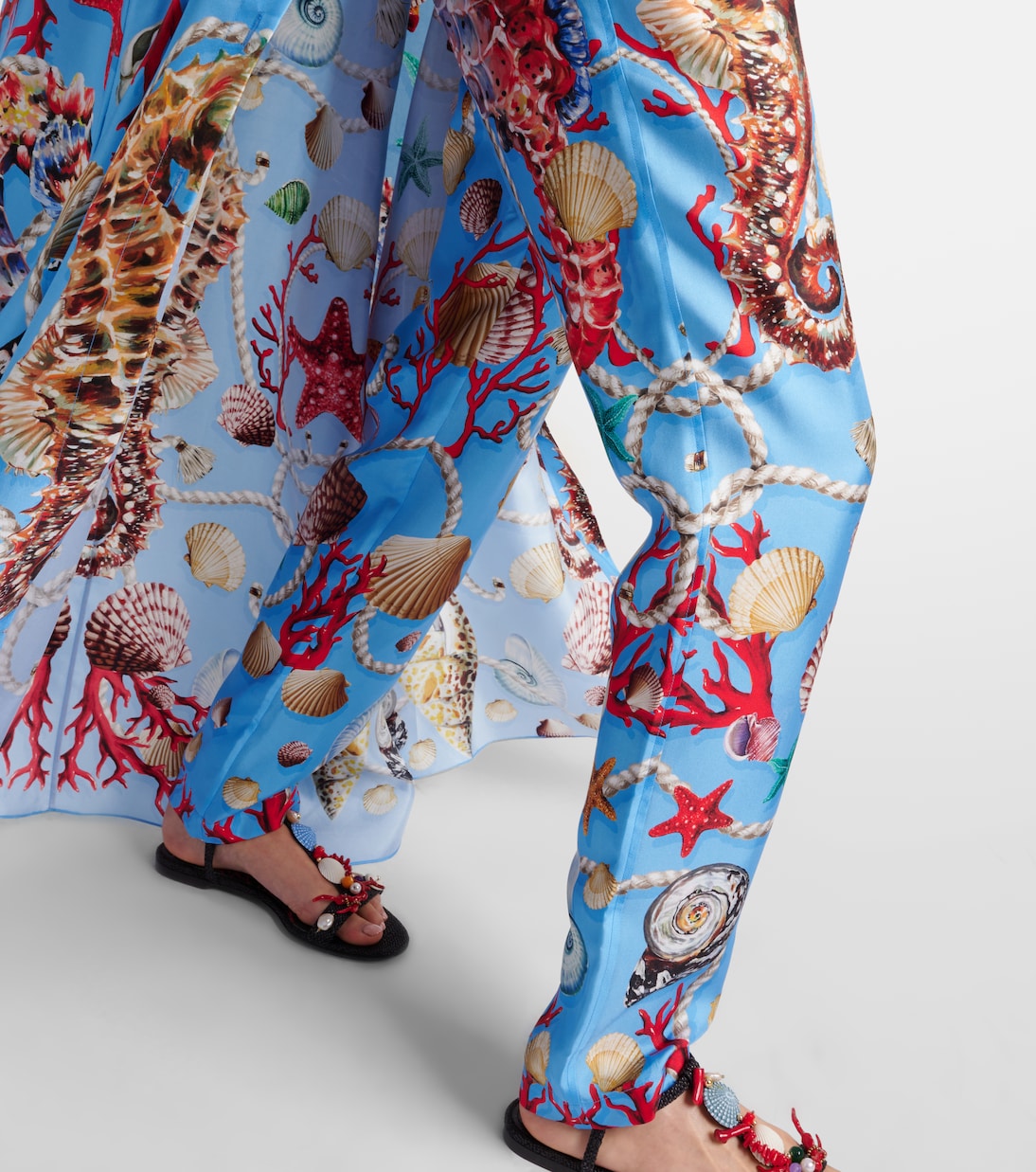 Capri printed silk straight pants | Dolce&Gabbana