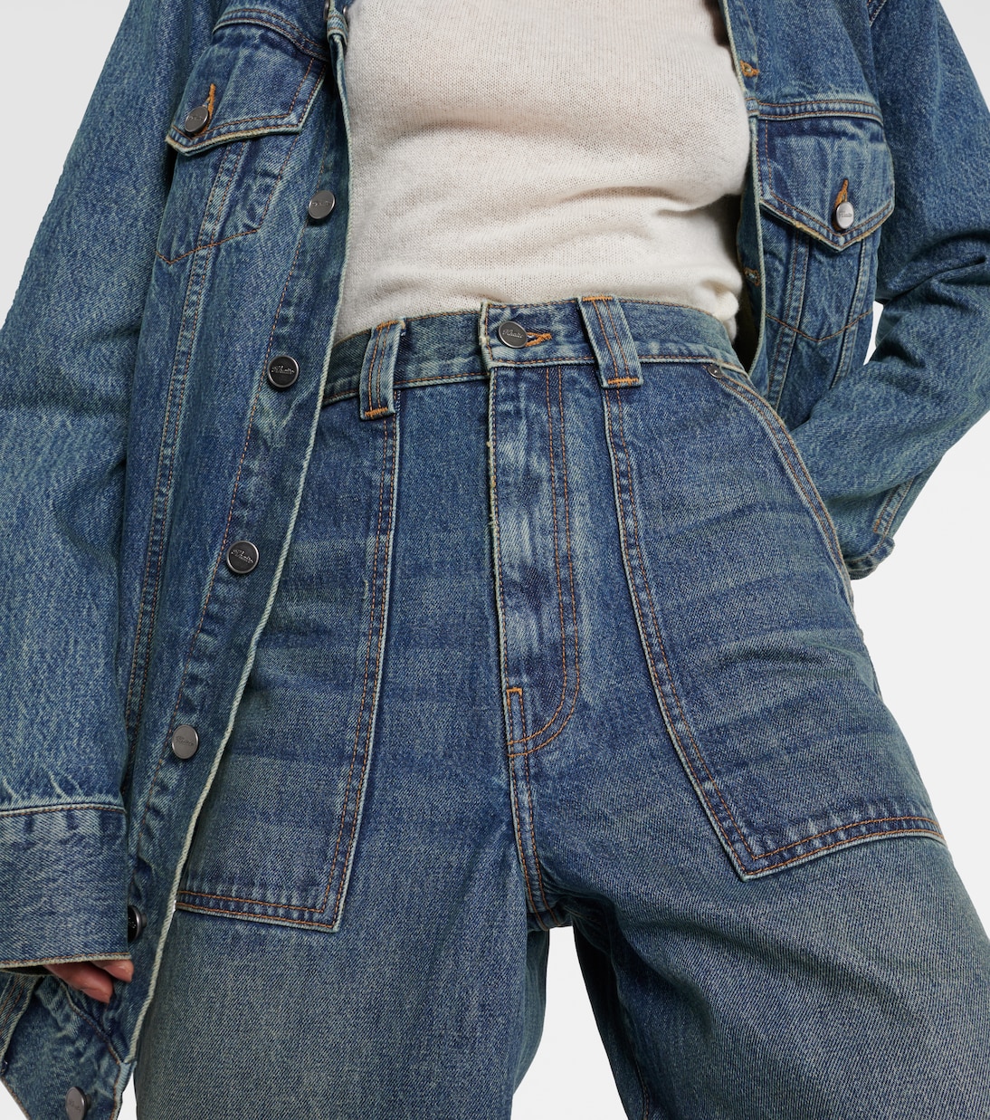 Jeans regular Hewitt a vita alta | Khaite