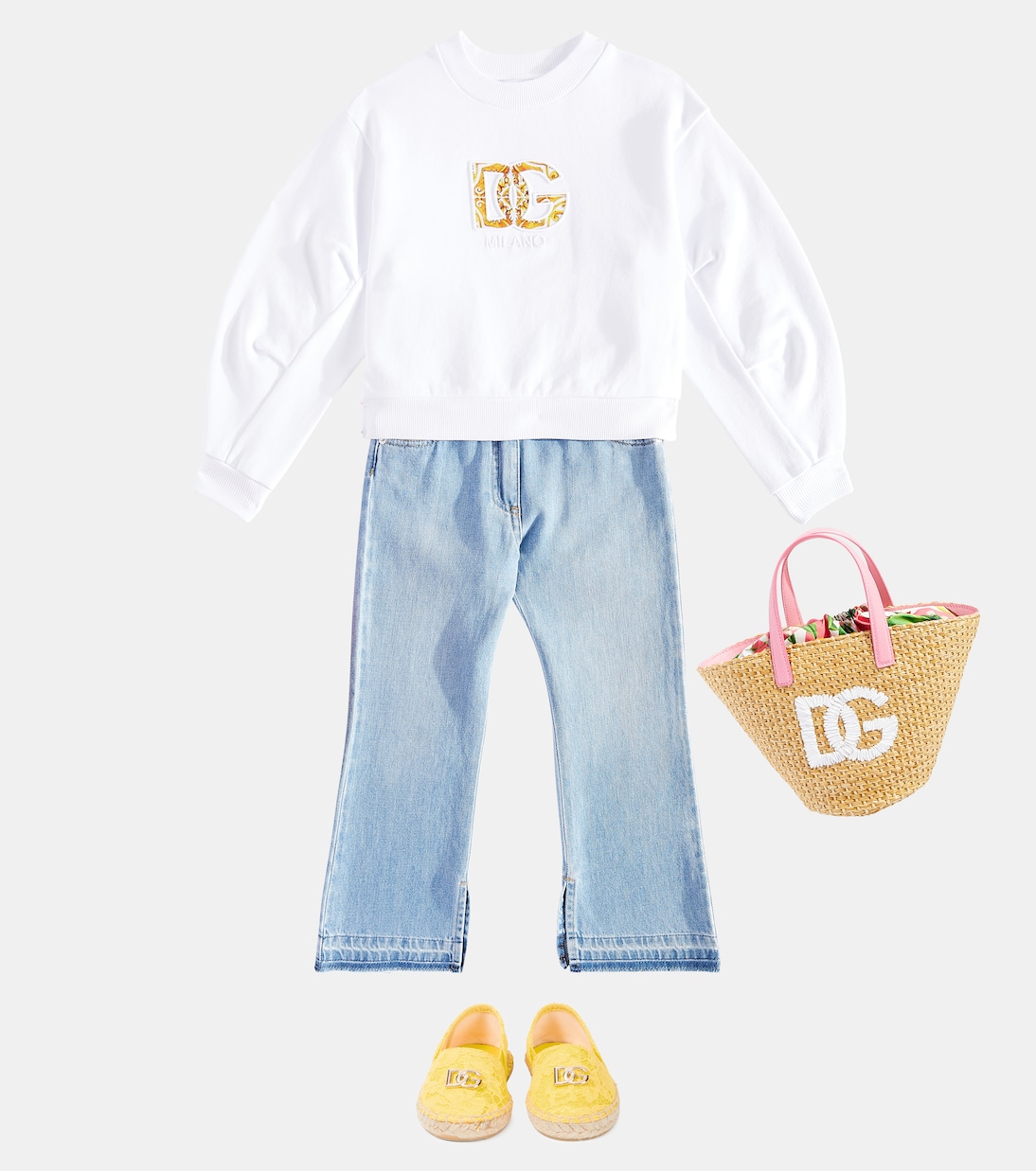 Jeans flared con logo | Dolce&Gabbana Kids