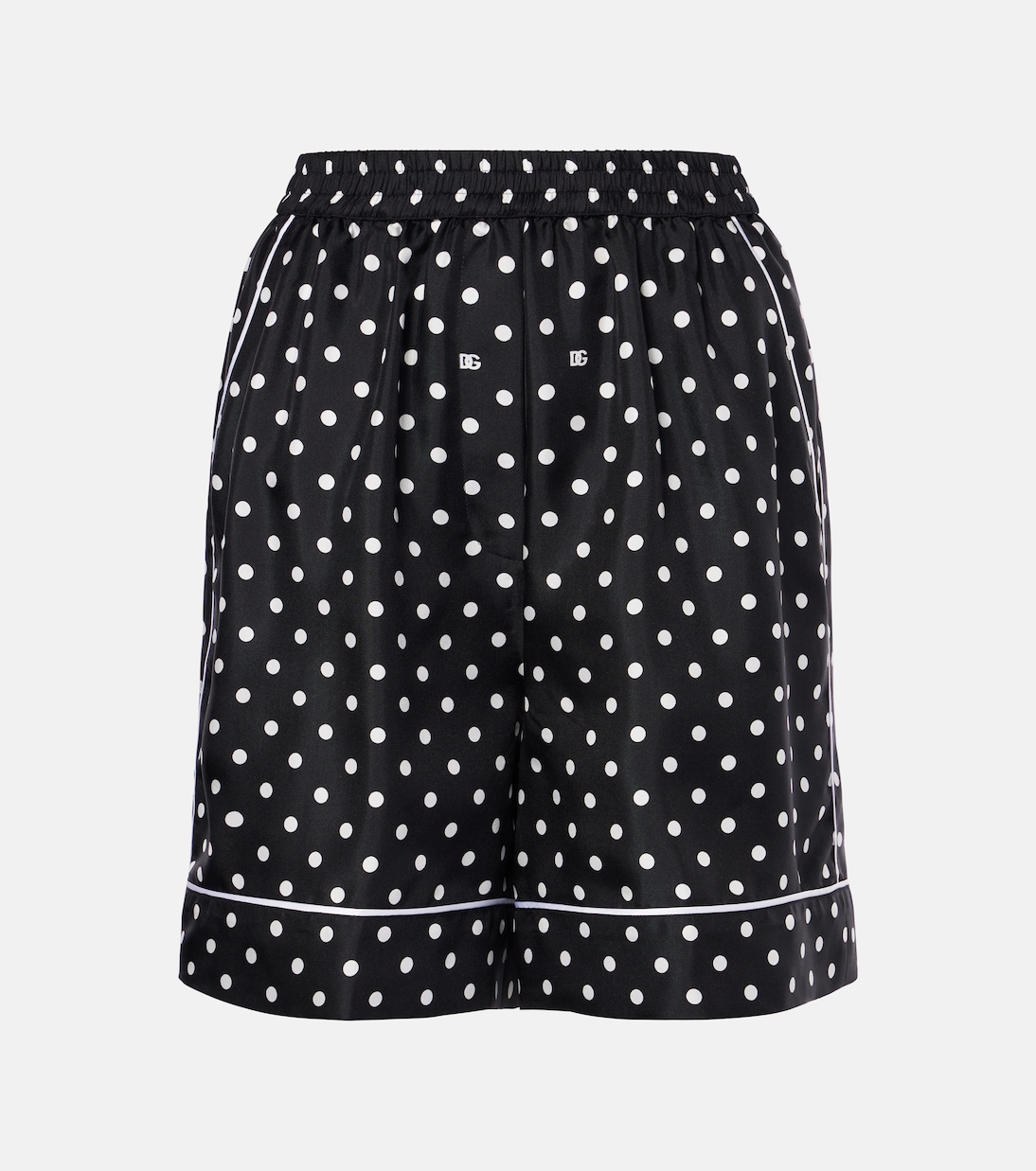 Shorts in twill di seta a pois | Dolce&Gabbana