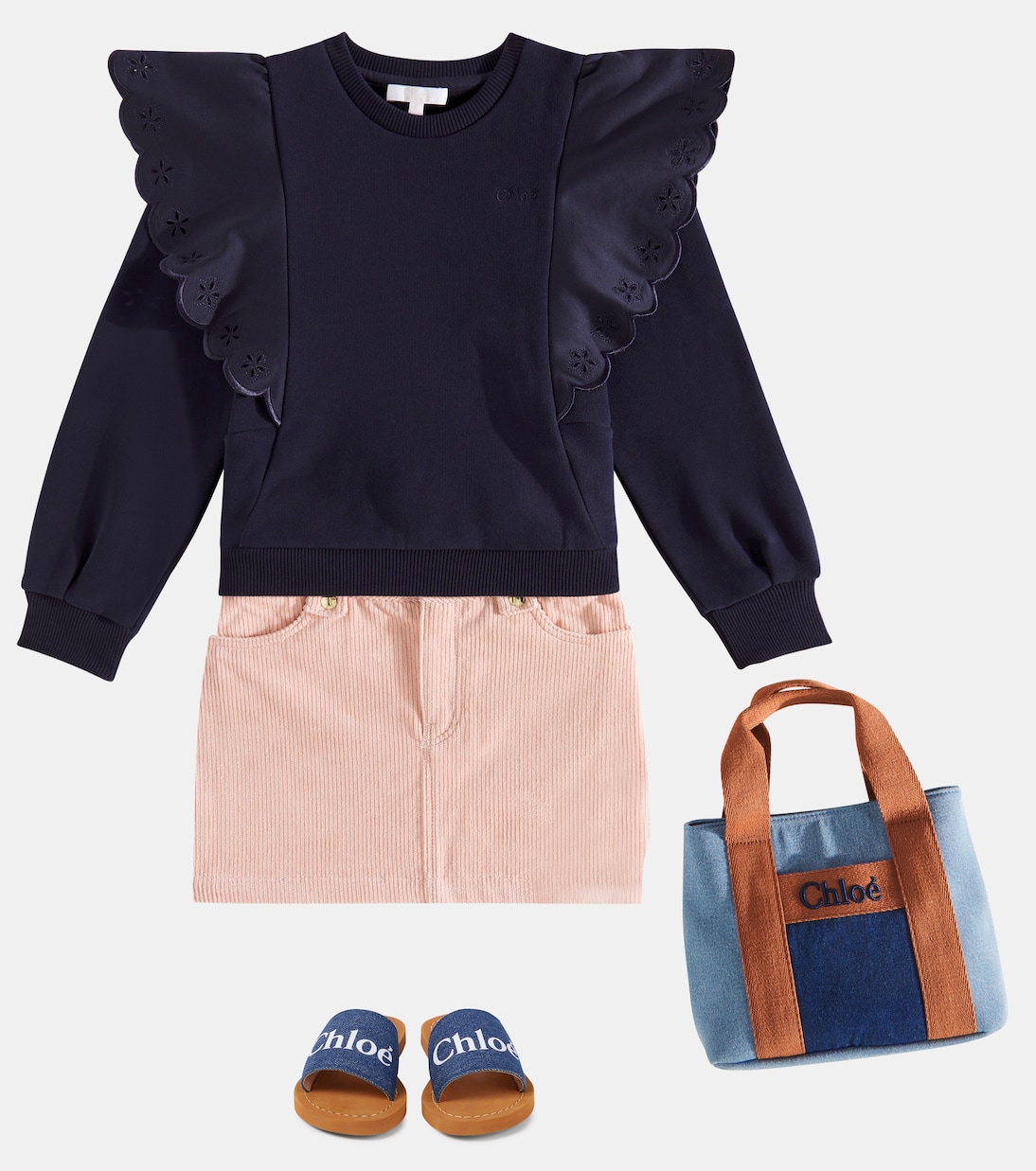 Sandali in canvas con logo | Chloé Kids