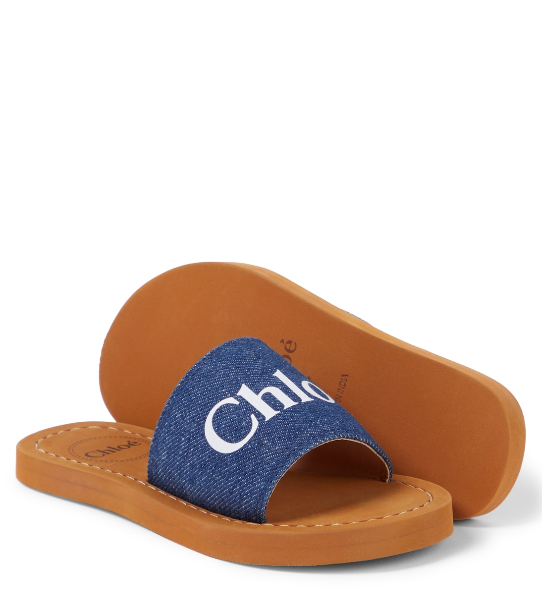 Sandali in canvas con logo | Chloé Kids