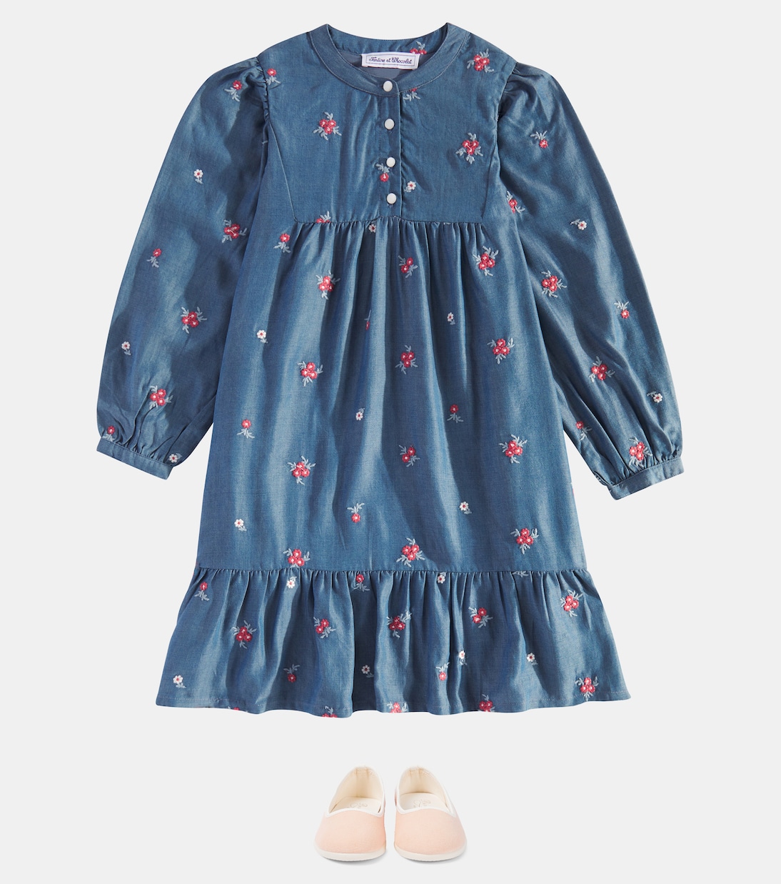 Besticktes Kleid aus Baumwolle | Tartine et Chocolat