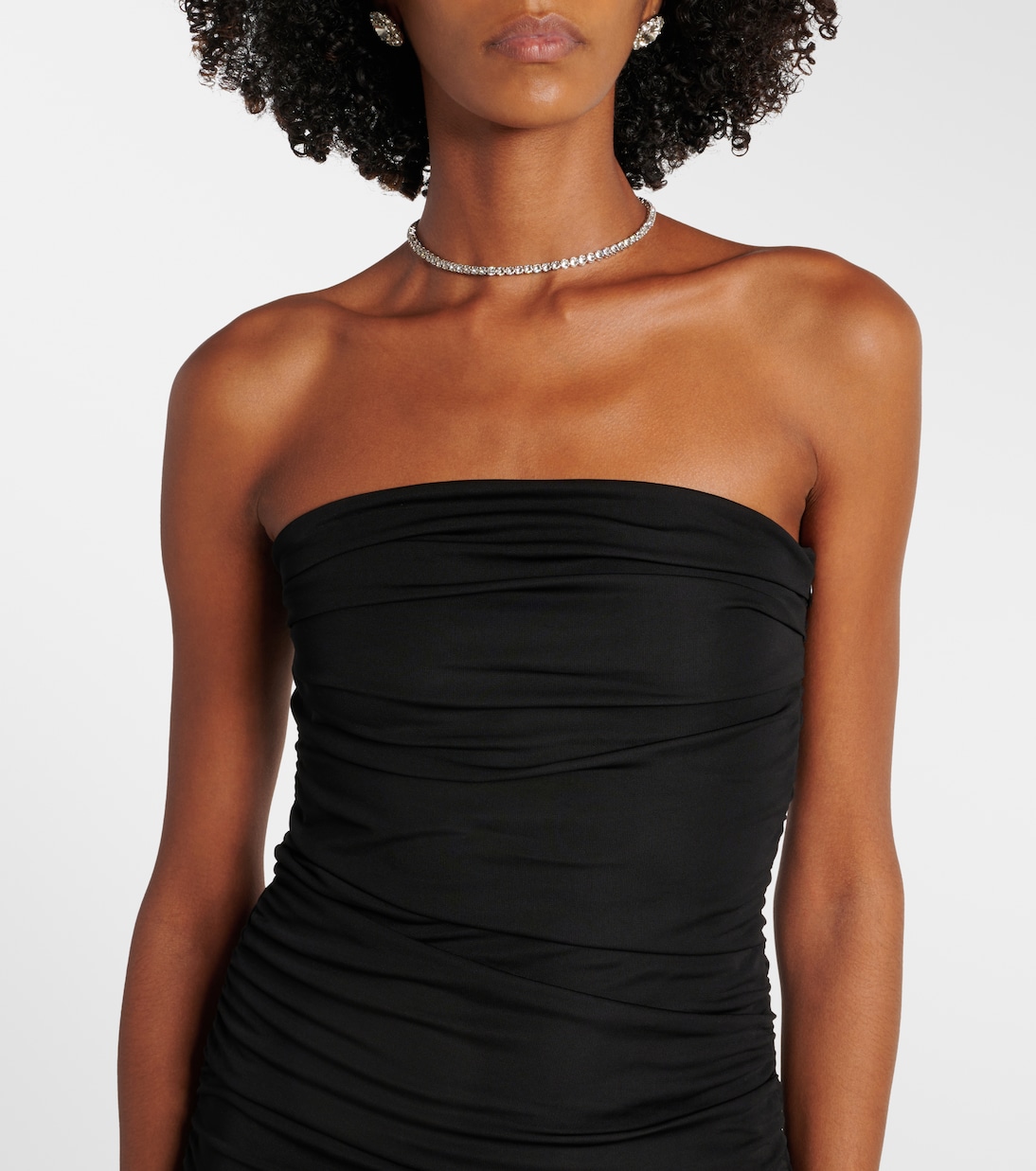 Liya ruched jersey and organza gown | Staud