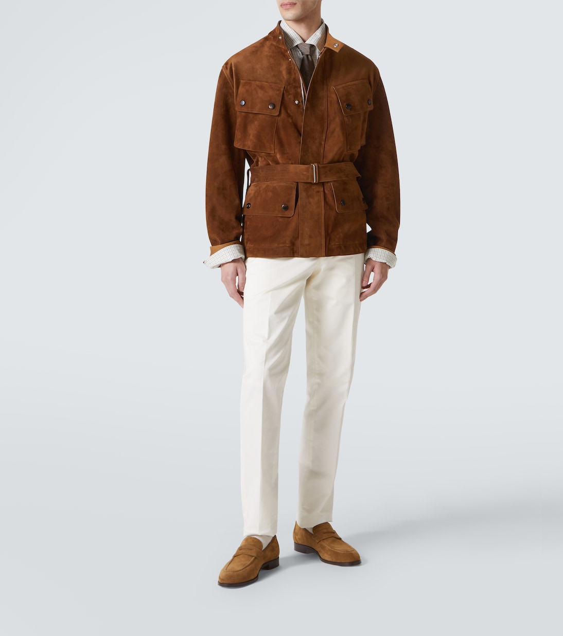 Belted suede field jacket | Dunhill