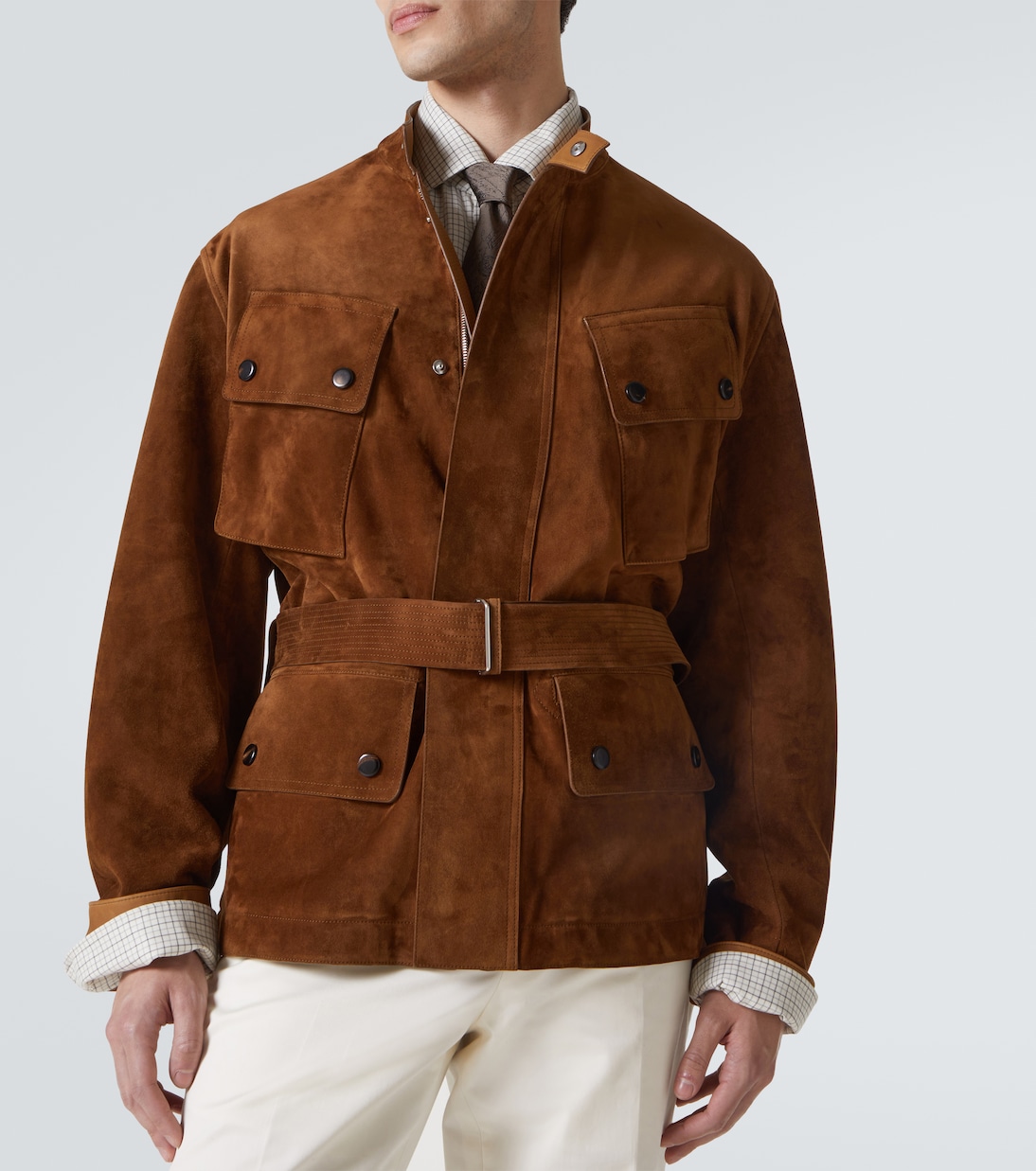Belted suede field jacket | Dunhill