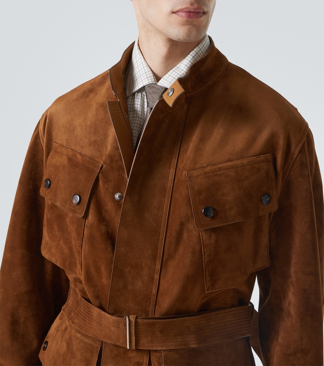 Belted suede field jacket | Dunhill