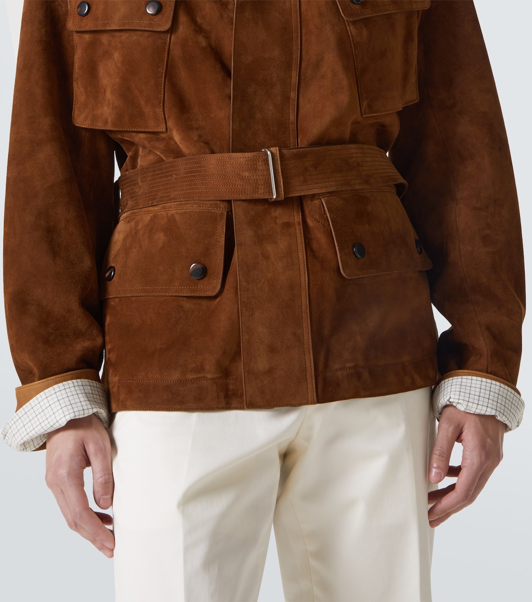 Belted suede field jacket | Dunhill