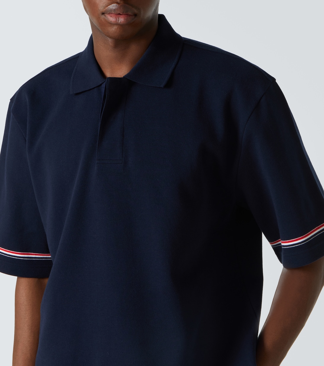 Polohemd RWB Stripe aus Baumwolle | Thom Browne
