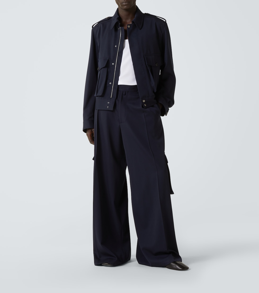 High-Rise-Cargohose aus Wolle | Dries Van Noten