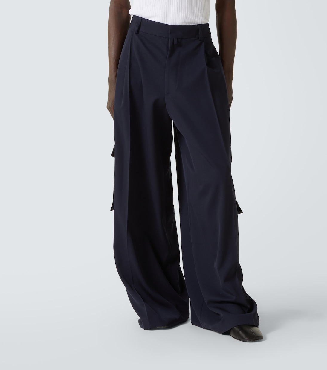 High-Rise-Cargohose aus Wolle | Dries Van Noten