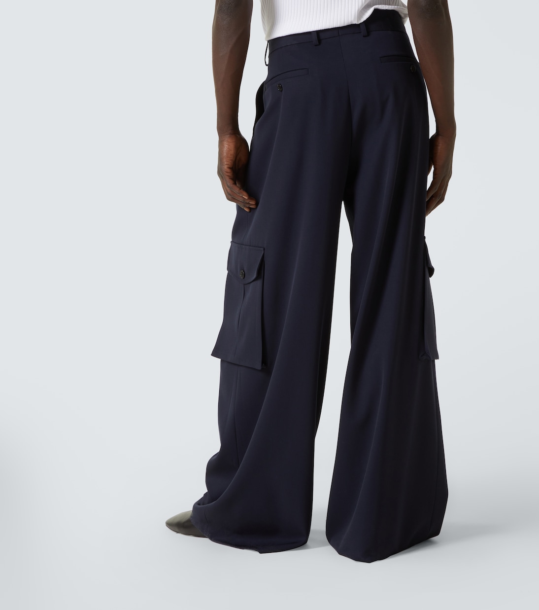 High-Rise-Cargohose aus Wolle | Dries Van Noten