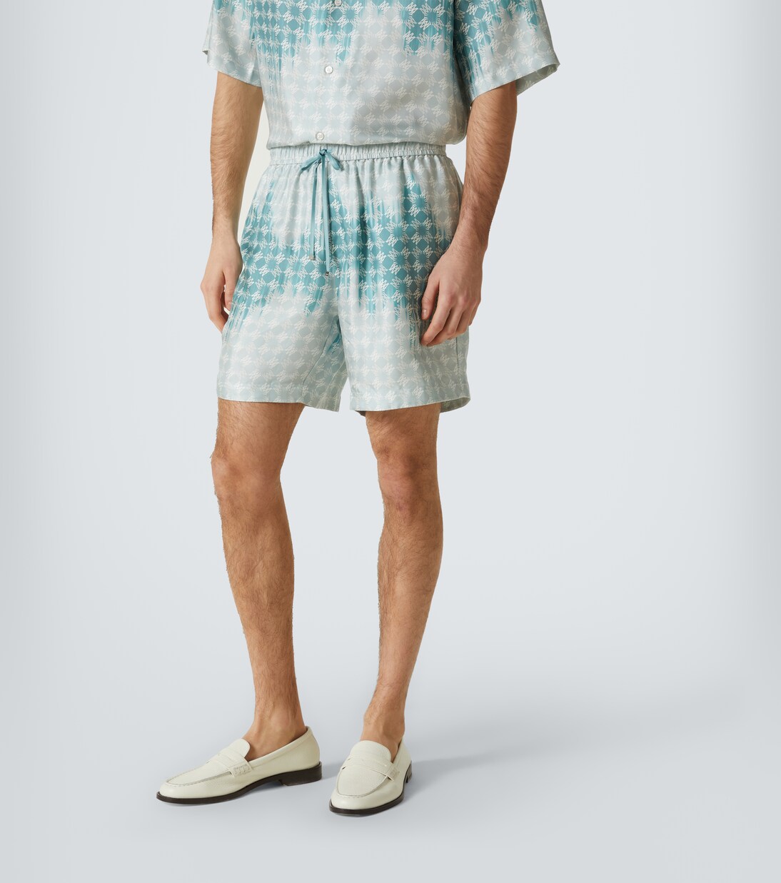 Shorts MA Quad in seta con stampa | Amiri