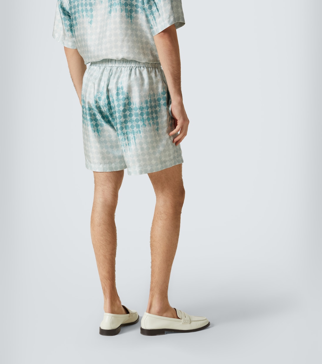 Shorts MA Quad in seta con stampa | Amiri