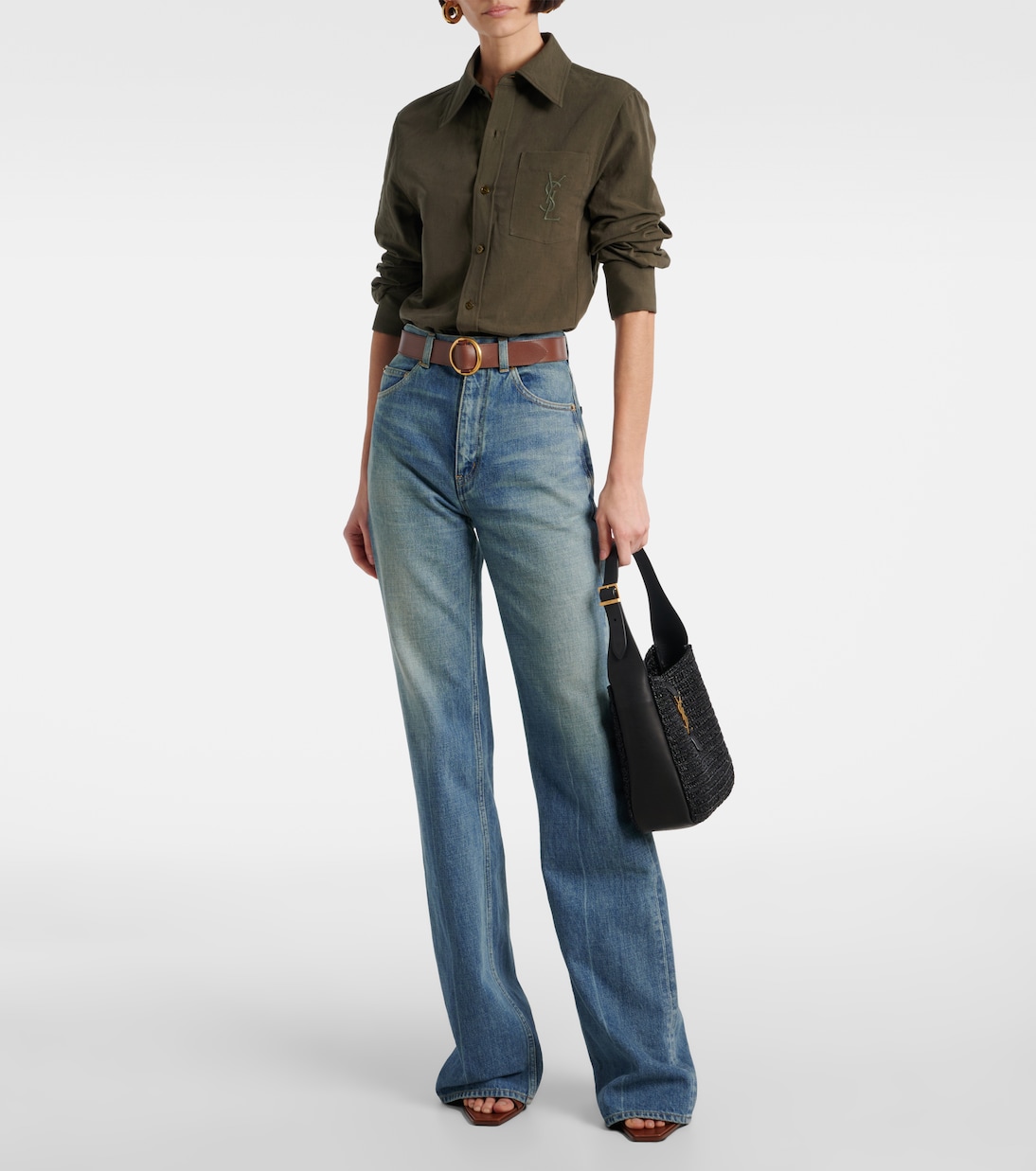 Camicia Cassandre in cotone e lino | Saint Laurent