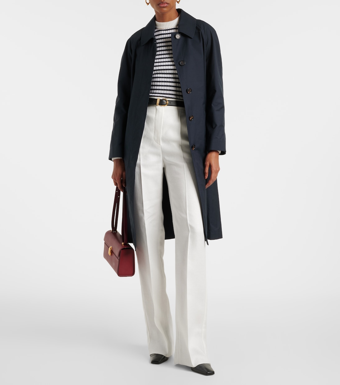 Pantaloni a gamba larga Aversa in lino a vita alta | Max Mara