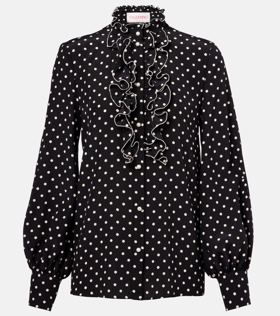 Blouse en crêpe de soie à pois | Valentino