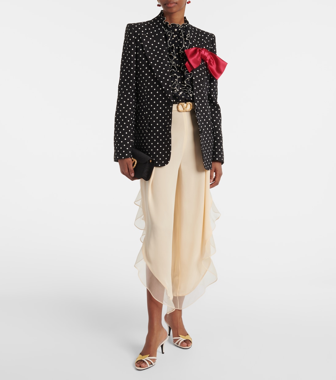Blouse en crêpe de soie à pois | Valentino