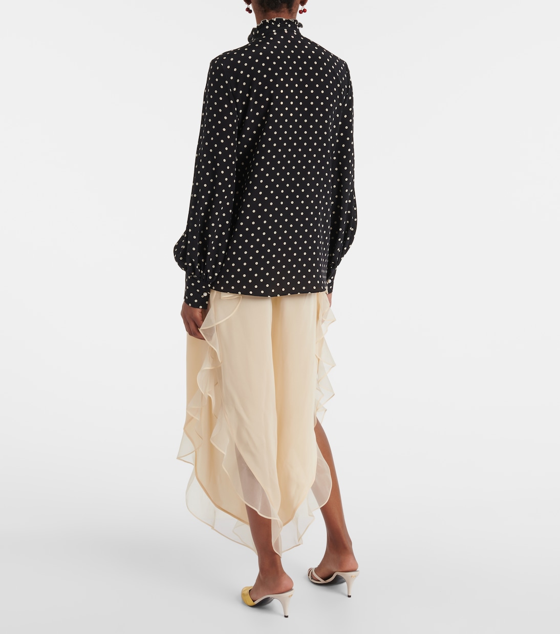 Blouse en crêpe de soie à pois | Valentino