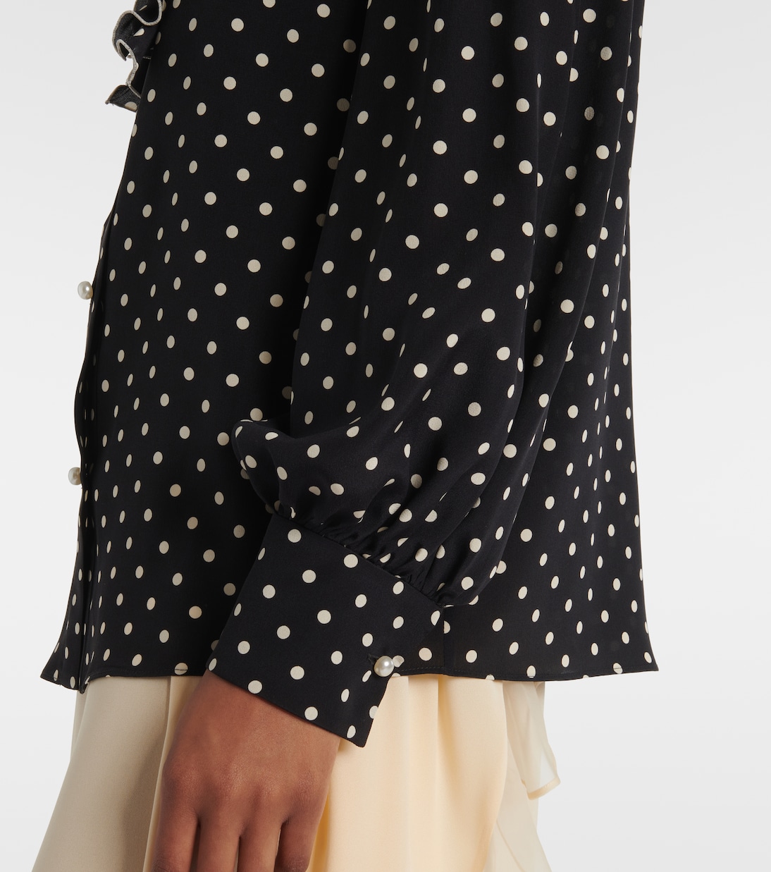 Blouse en crêpe de soie à pois | Valentino