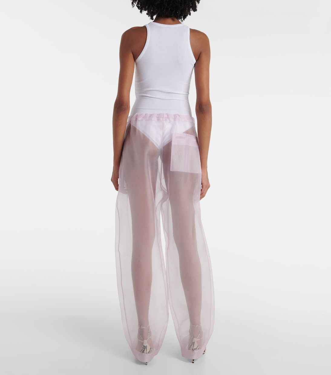 Pantaloni Trenton in organza di misto seta | Khaite