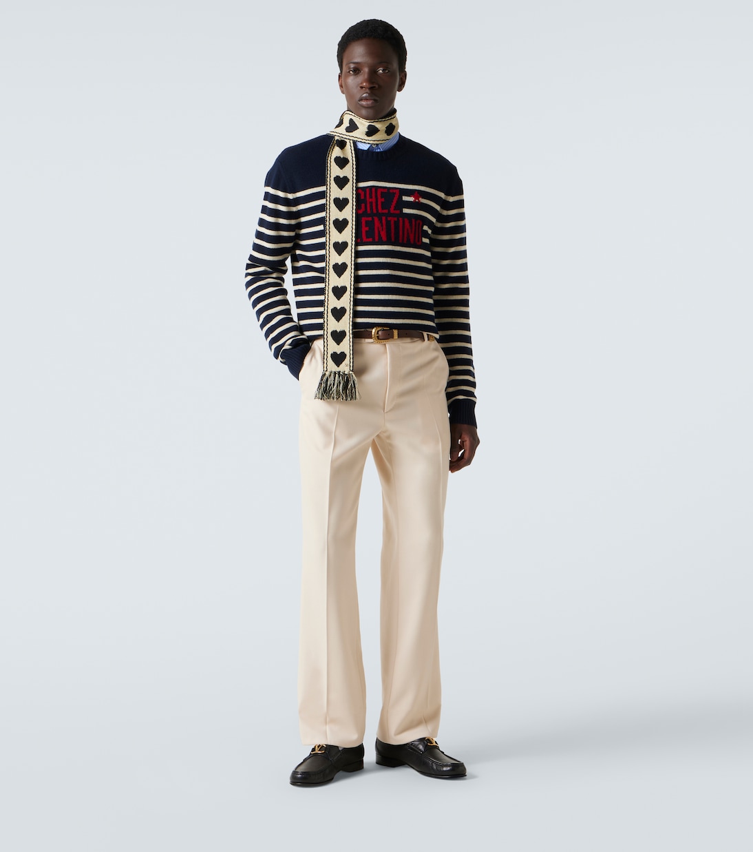 Schal VLogo aus Baumwoll-Jacquard | Valentino Garavani