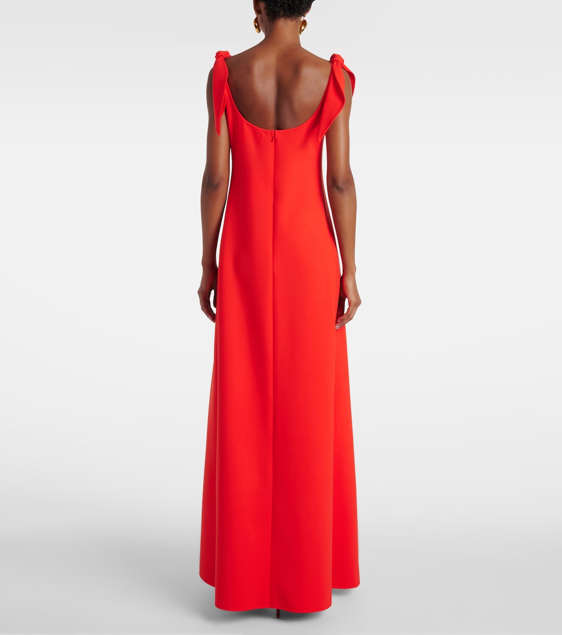Bow-detail wool-blend gown | Oscar de la Renta