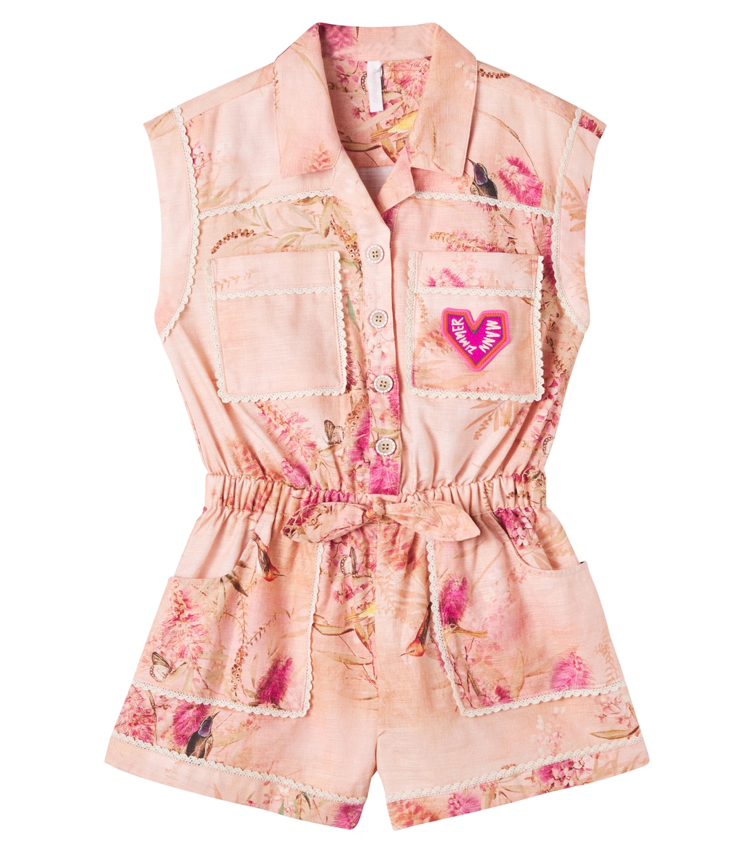 Playsuit Cascadian aus Baumwolle | Zimmermann Kids