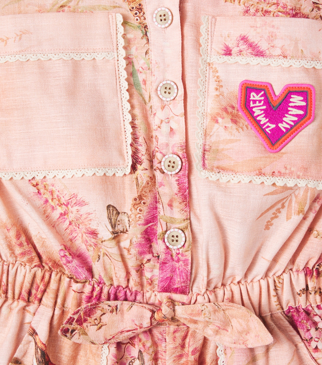 Playsuit Cascadian aus Baumwolle | Zimmermann Kids