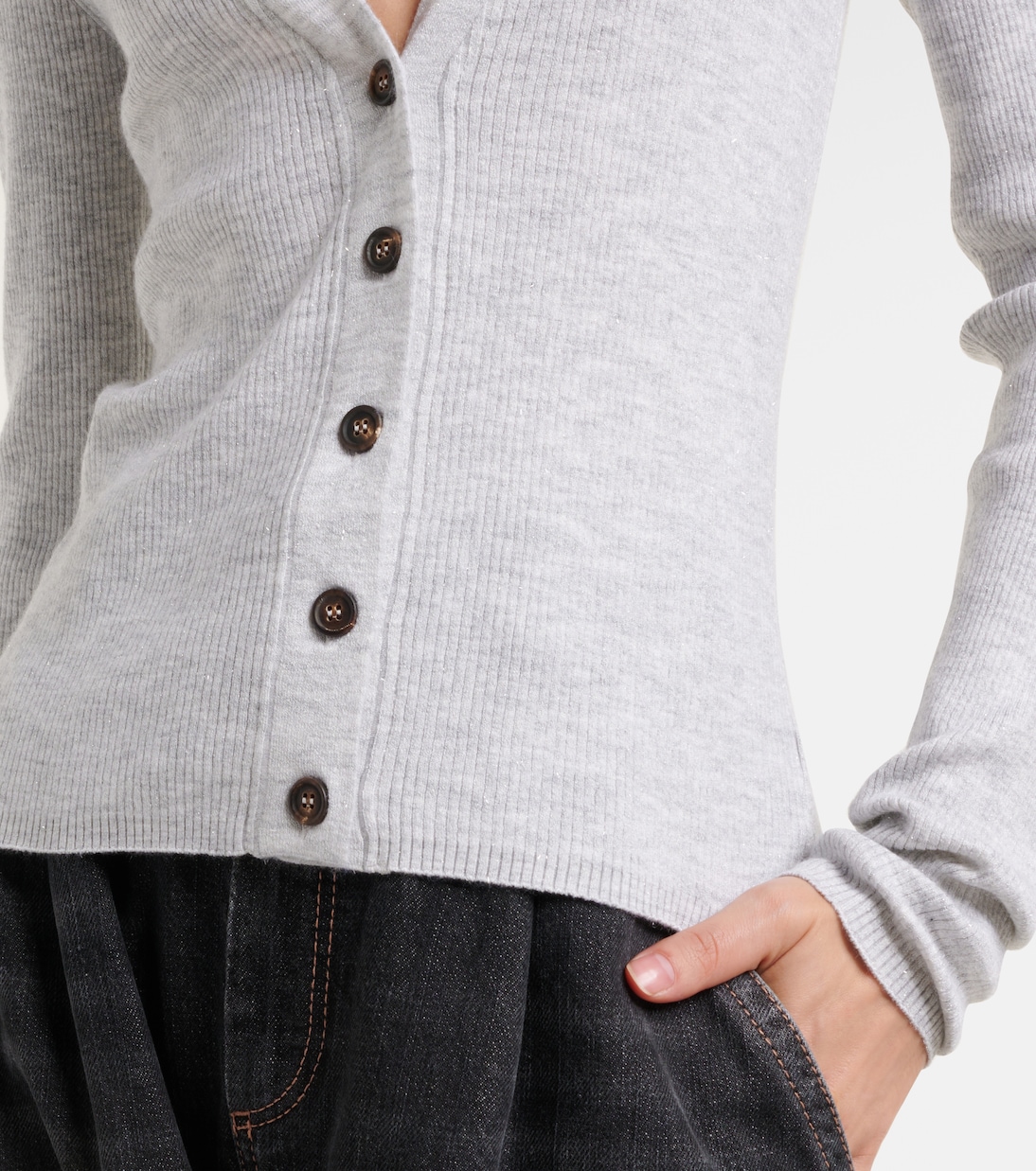 Cardigan aus Rippstrick | Brunello Cucinelli