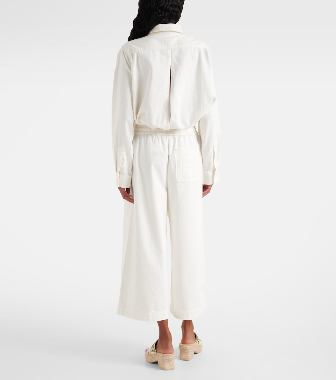 Paula's Ibiza - Pantaloni a gamba larga in cotone | Loewe